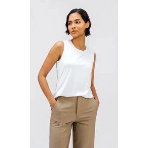 Ministry Of Supply Womens Sz XXS White Luxe Touch Tank Microfiber  NWT